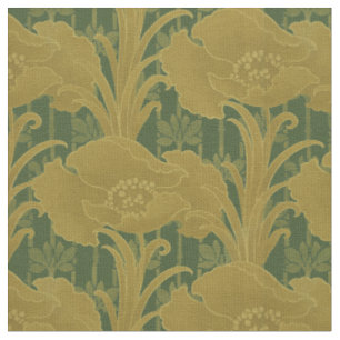 Tissu Vintage Art Nouveau Pépites Jaunes Motif