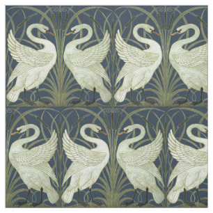 Tissu Vintage Art Nouveau Swans par Walter Crane Fabric