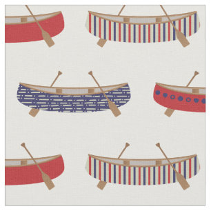 Tissu Vintage Canoes Lake House Americana Imprimer