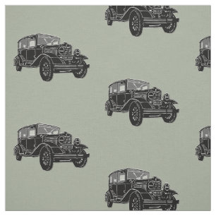 Tissu Vintage Car Art Fabric