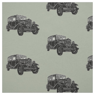 Tissu Vintage Car Art Fabric