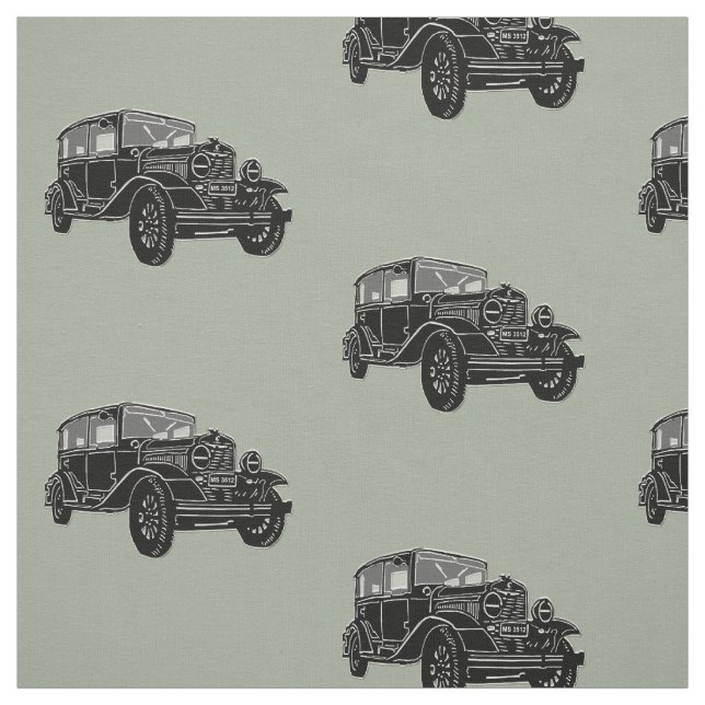 Tissu Vintage Car Art Fabric (Échantillon)