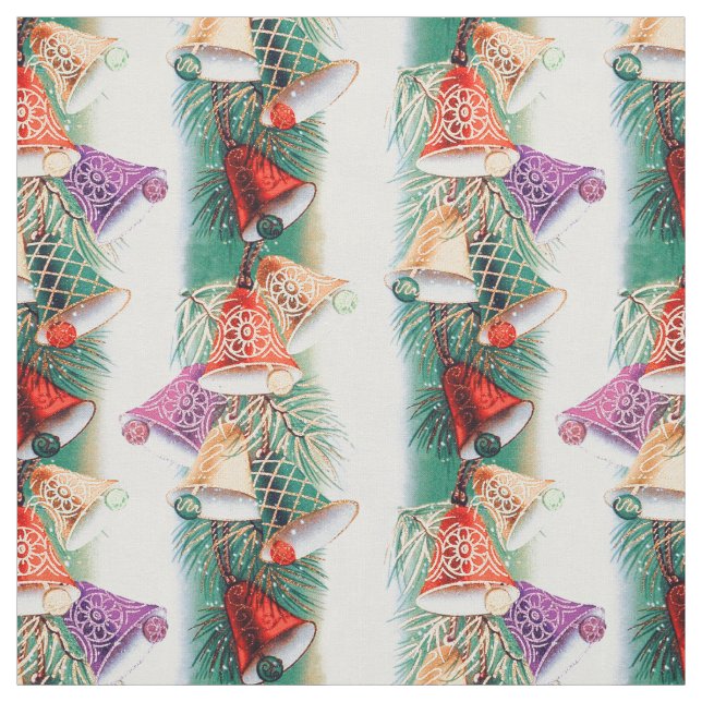 Tissu Vintage Christmas Bells (Échantillon)