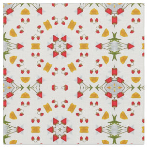 Tissu Vintage de fleurs du milieu du siècle atomique