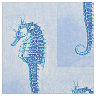 tissu vintage d'hippocampe de bluye