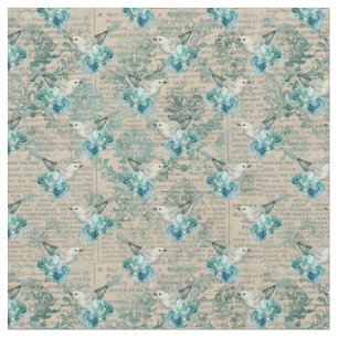 Tissu vintage d'oiseaux