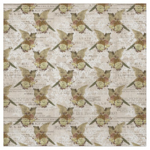 Tissu vintage d'oiseaux