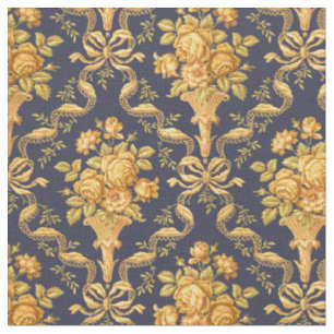 Tissu Vintage époque victorienne Floral Brocade Motif