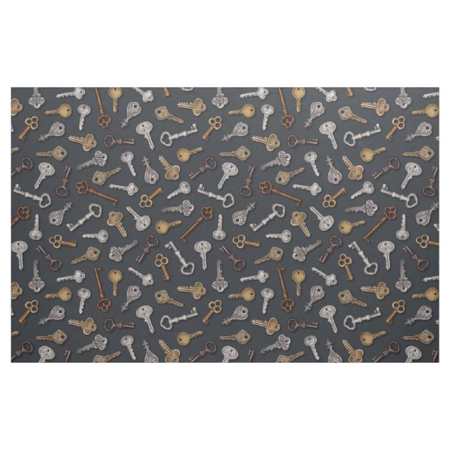 Tissu Vintage et Antique Keys (Fat Quarter)