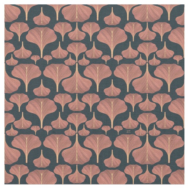 Tissu Vintage Gingko Black Floral (Fermer)