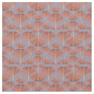 Tissu Vintage Ginkgo Purple Floral