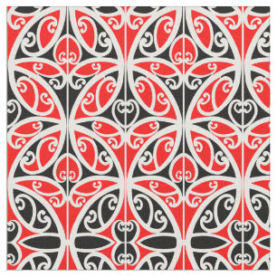 Tissu Vintage Maori Nouvelle-Zélande Motif d'art tribal