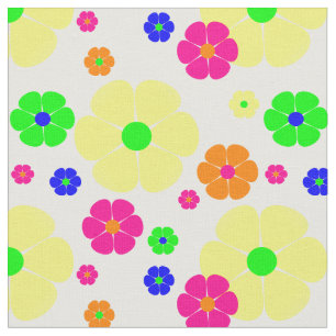 Tissu vintage mod floral groovy