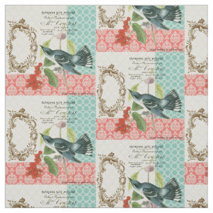 Tissu Vintage moderne pour oiseaux