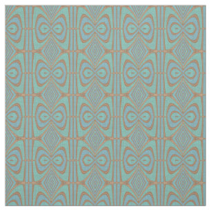 Tissu Vintage Nouveau Déco Turquoise Bleu Chic Motif