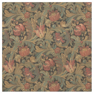 Tissu Vintage Orinoka Mills Floral Vine Motif