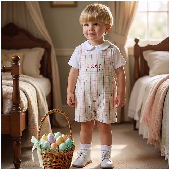 Tissu Vintage Print Mauvy Mint Cotton Fabric (This is the perfect light-airy plaid fabric for Easter wear, spring table linens, & cut-n-sew crafts)