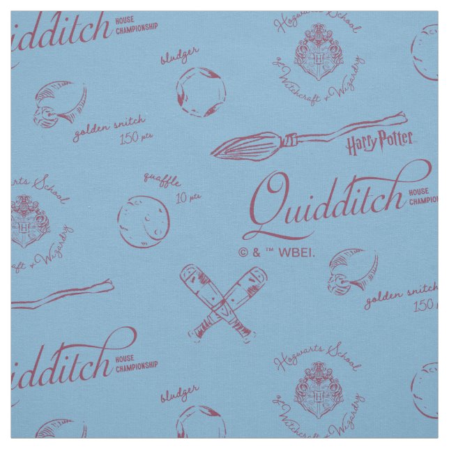 Tissu Vintage QUIDDITCH™ Sketch Pattern (Échantillon)
