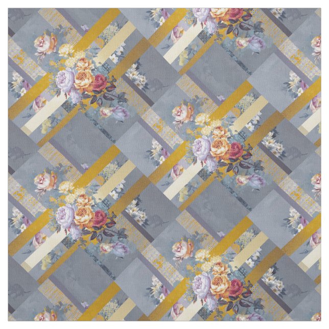Tissu Vintage Trellis Bloom (Échantillon)