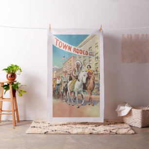 Tissu Vintage Western Rodeo Parade - Impression Lg