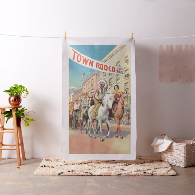 Tissu Vintage Western Rodeo Parade - Impression Lg (In Situ)
