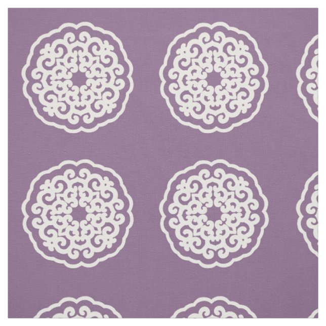 Tissu Violet Asian Moods Mandalla ~ petit motif (Échantillon)