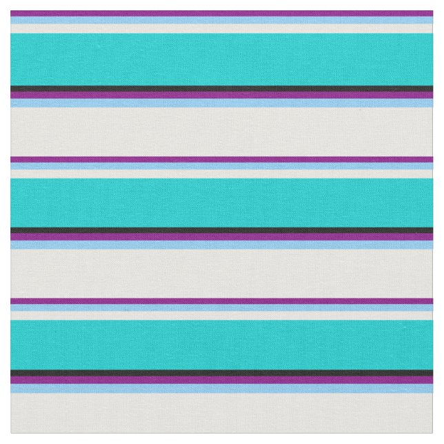 Tissu Violet, bleu ciel, crème à la menthe, turquoise et (Fermer)