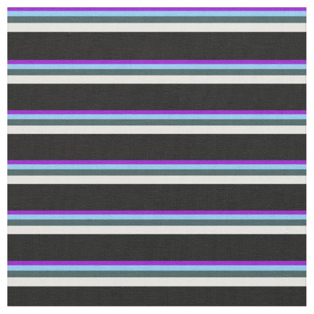 Tissu Violet, bleu ciel, gris ardoise, crème à la menthe (Fermer)