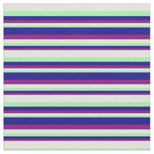 Tissu Violet, bleu, vert et jaune clair