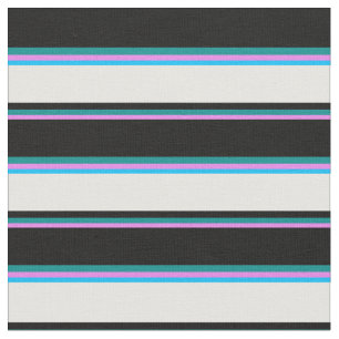 Tissu Violet, cyan foncé, noir, blanc et bleu ciel profo