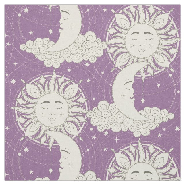 Tissu violet de rêve bohème (Échantillon)
