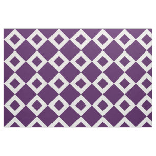 Tissu violet et blanc géométrique de motif de