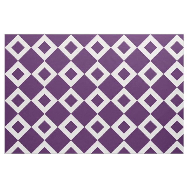 Tissu violet et blanc géométrique de motif de (Fat Quarter)