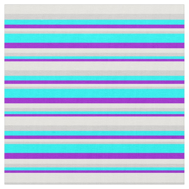 Tissu Violet foncé, cyan, gris clair et blanc (Fermer)