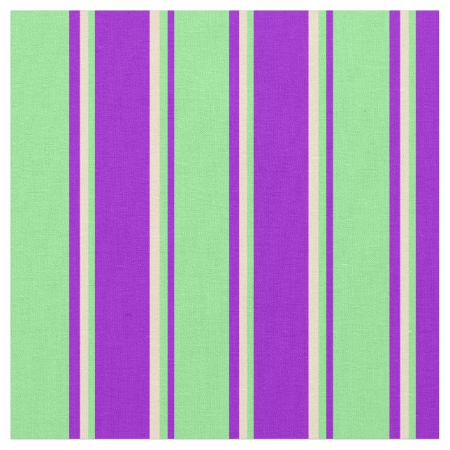 Tissu Violet foncé, vert clair et Motif à rayures bronzé (Fermer)