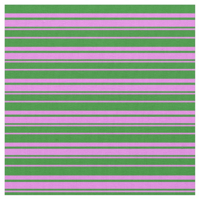 Tissu Violet & Forêt vert lignes Motif (Fermer)