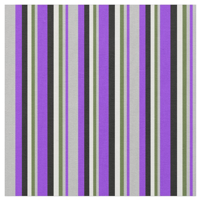 Tissu Violet, gris, vert foncé, cyan clair et noir (Fermer)