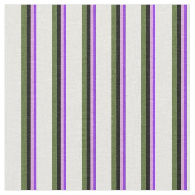 Tissu Violet, Plum, Noir, Olive foncé Vert & Blanc (Fermer)