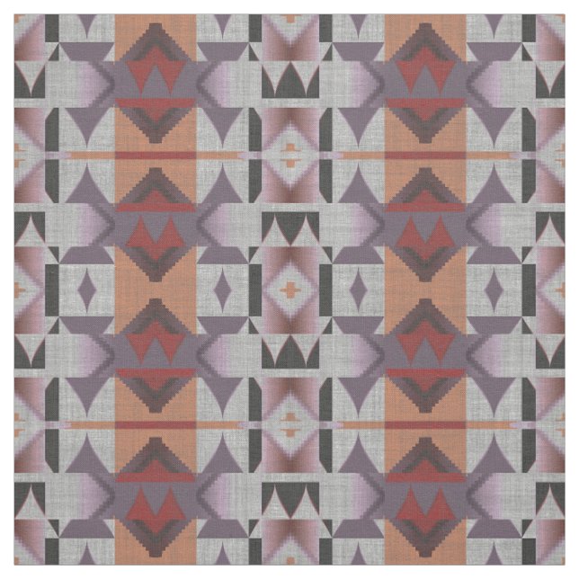 Tissu Violet rose-rose-orange-gris-rouge (Échantillon)