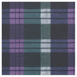 Tissu Violet, Vert, Blanc, Tartan noir