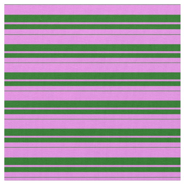 Tissu Violet & Vert foncé Grandes/Lignes Motif (Fermer)