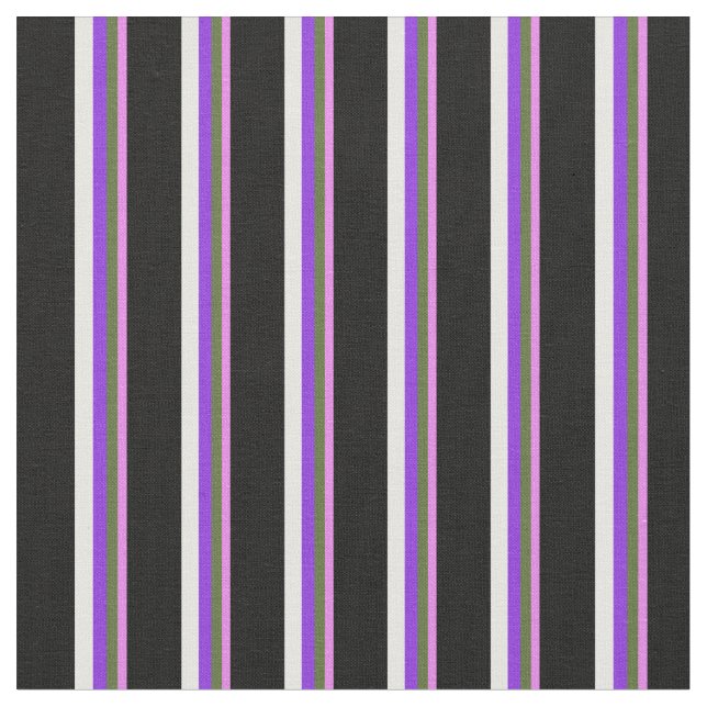 Tissu Violet, vert foncé, violet, blanc et noir (Fermer)