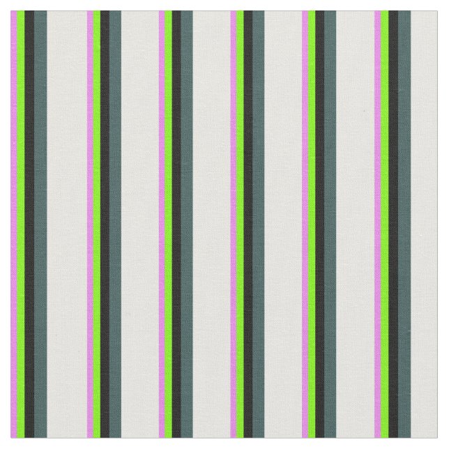 Tissu Violet, vert, noir, gris ardoise foncé et blanc (Fermer)