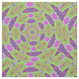 Tissu Violet vert rose zèbre animal Cercle Motif