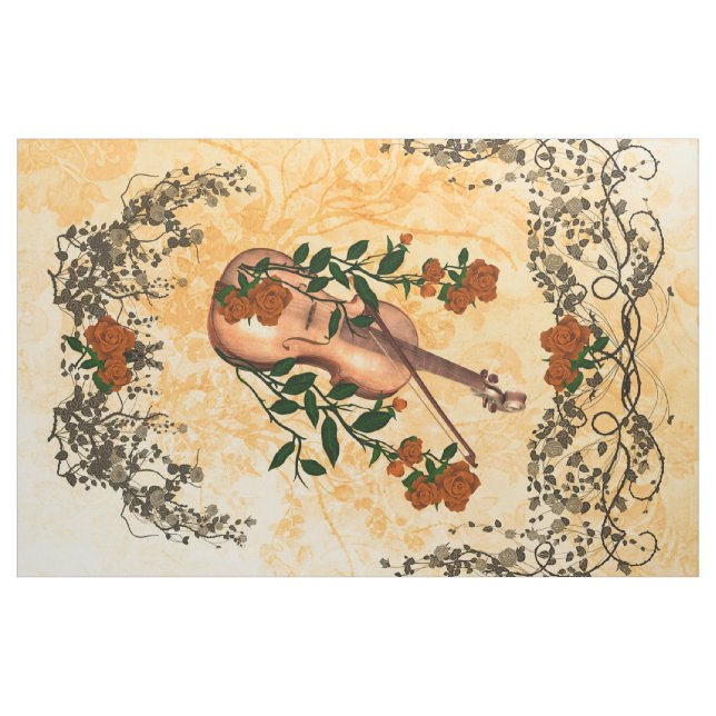 Tissu Violon impressionnant avec l'arc de violon (Yard)