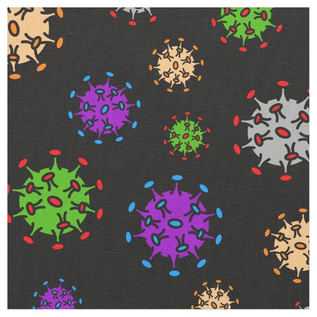 Tissu virus en noir (Fermer)