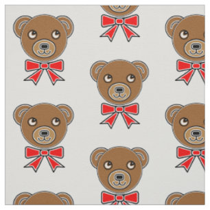 Tissu Visage drôle d'ours