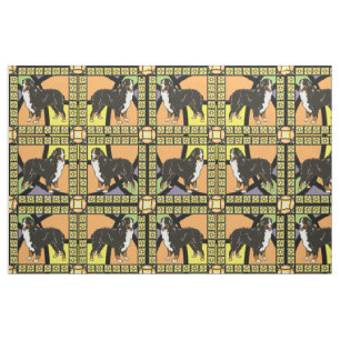 Tissu "vitrail" du chien de montagne bernois