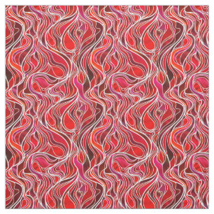 Tissu Vitrail rouge Abstrait