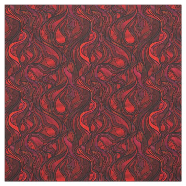 Tissu Vitrail rouge Abstrait (Échantillon)